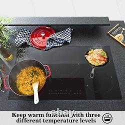 77 cm Electric Ceramic Hobs 5 Burners Cooker Touch Control Cooktop 8200W Black