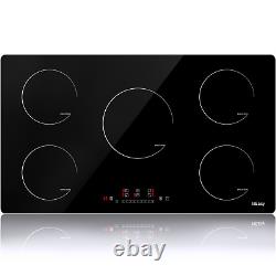 90cm Black Touch Control 5 Zone Electric Induction Hob With Child lock 8600 W