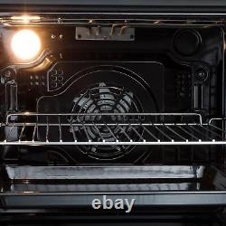 Black 13 Function Touch Control Single Oven, 5 Zone Ceramic Hob & Chimney Hood