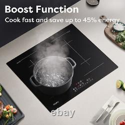CIARRA 4 Zones Induction Hob Double Flexzone Boosts 7200W 59cm Touch Control