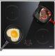 Ceramic Hob, 60cm Built-in 4 Zones Electric Cooktop With Dual Oval Zone