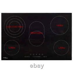 Ceramic Hob with 5 Burners Touch Control 90 cm 8500 W