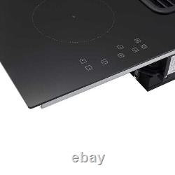 Cookology CIHDDBR800 80cm Induction Downdraft Cooktop with Bridging Zone Black