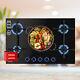 Electric Cooking Gas Hob Burner Kitchen 5 Zone Touch Glass Ceramic 6500w Black