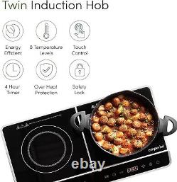 Emperial Twin Induction Hob Portable Digital Dual Electric Cooker 2800W