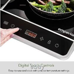 Emperial Twin Induction Hob Portable Digital Dual Electric Cooker 2800W