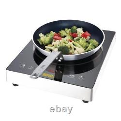 Induction Hob Buffalo Touch Control Single 3kW Ceramic Top DF825 Catering