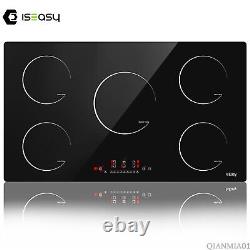 Induction Hob in Black 90cm Built-in 5 Zone Touch Control With Timer Child Lock