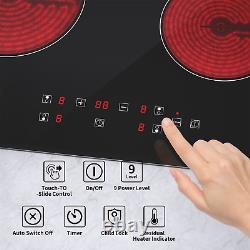 IsEasy 4/5 Zone Electric Ceramic Hob Glass Built-in Cooktop Touch Control Timer