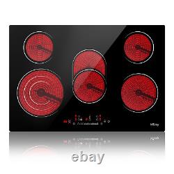 IsEasy 77cm Electric Ceramic Cooktop Touch Control 5 Zone & Timer Child Lock