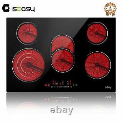 IsEasy 77cm Electric Ceramic Hob 5 Zone Built-in Touch Control Child Safety Lock