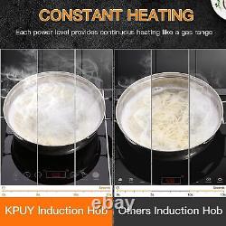 KPUY 2800W Double Electric induction Hob 2 Zone Touch Control Dual Hot Plate