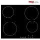 Keda 60cm Glass Electric Ceramic Hob Black Built-in Touch Controls