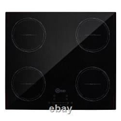 Kitchen Electric Ceramic Hob Touch Control Bulit In Table Top 4 Zones Frameless
