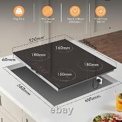 Noxton Plug in Induction Hob 60cm 4 Zones Electric Touch Control Upto 99min Time