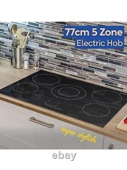 Russell Hobbs Electric Hob Black 5 Zone with Touch Controls, (PLS, SEE DETAILS)