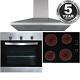 So113ss 60cm Stainless Steel Single Oven, 4 Zone Touch Ceramic Hob & Extractor