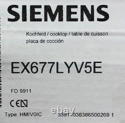 Siemens iQ700 EX677LYV5E 60cm Black Ceramic Flexinduction Plus Induction Hob