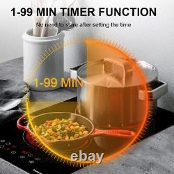 THERMOMATE 30cm 2 Zone Ceramic Hob Built-in Electric Cooktop Cooker Touch 3200W