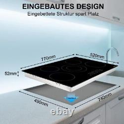 THERMOMATE 8.5kW Ceramic Cooktop 77cm 5 Zone Built-In Electric Hob Touch Control