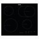 Zanussi Zhrx643k Black Electric Ceramic Hob 4 Zone + 1 Year Warranty (brand New)